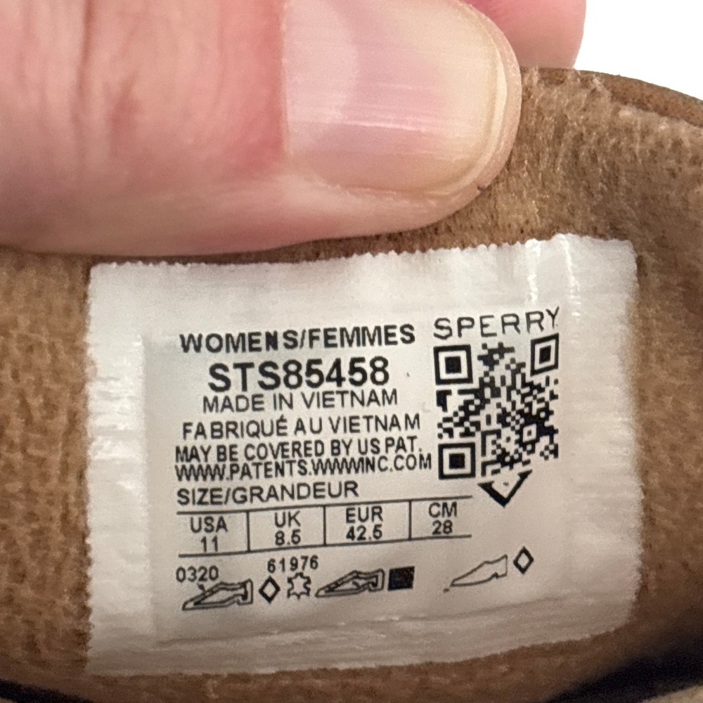 Sperry Duck Shoes Womens 11 Tan Leather Rubber Low Top Saltwater Rain Boots - Picture 3 of 12